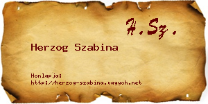 Herzog Szabina névjegykártya